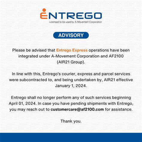 entrego contact number|Air21 Booking .